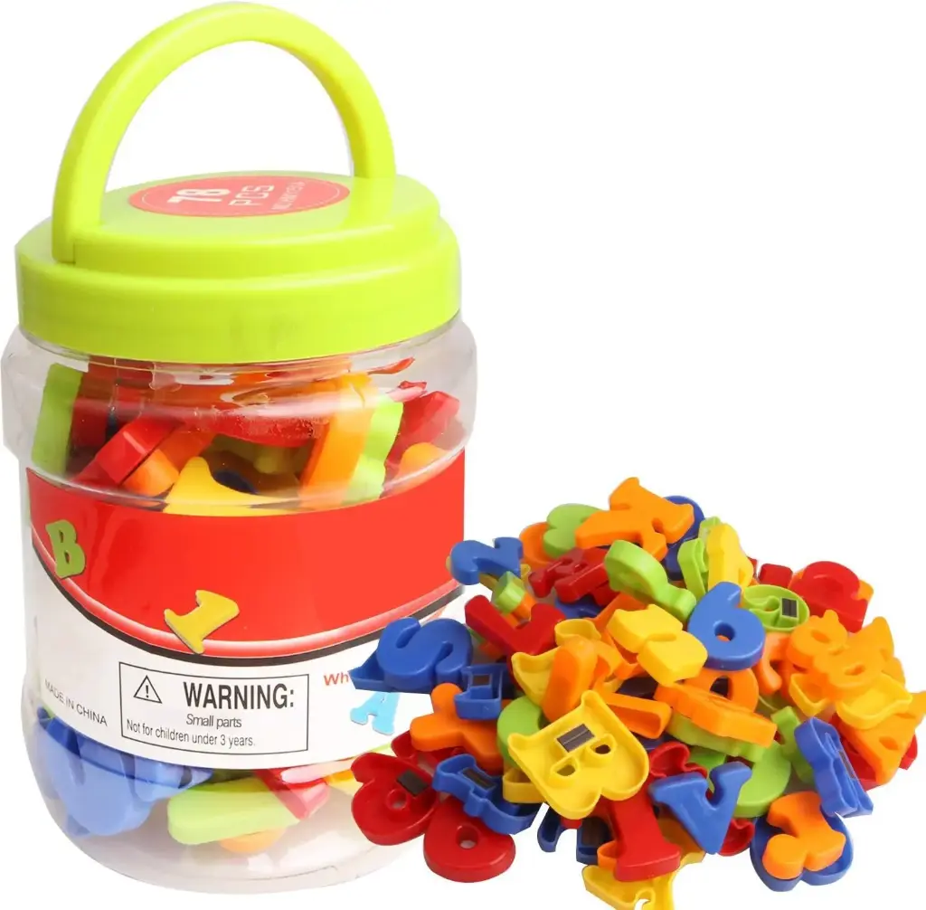 مرطبان احرف وارقام مغناطيس او4  صغير