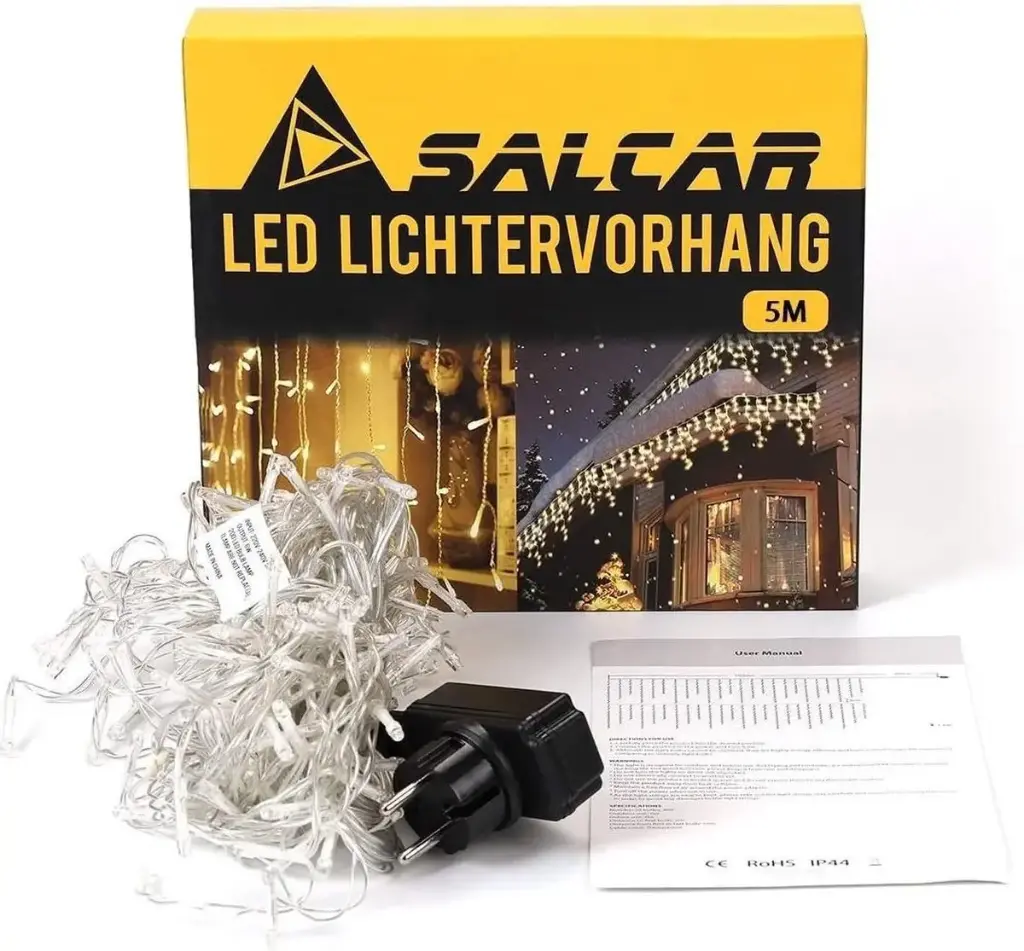 LED LICHTERVORHANG 10Mضوء لمبة حبل 