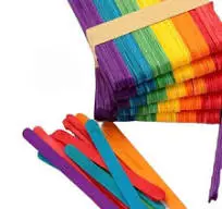 عيدان خشب كبير ملونة 