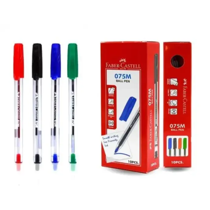 [075M-B] قلم حبر فابر ازرق Ball point