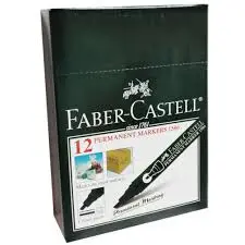 قلم ماركر احمر مبروم faber