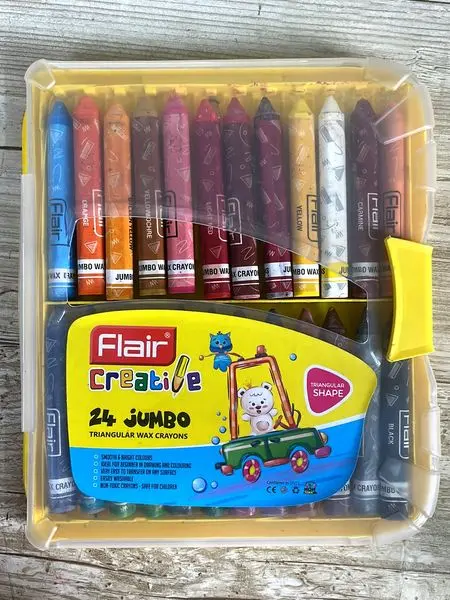 تلوين شمع جامبو 24 لونjambo