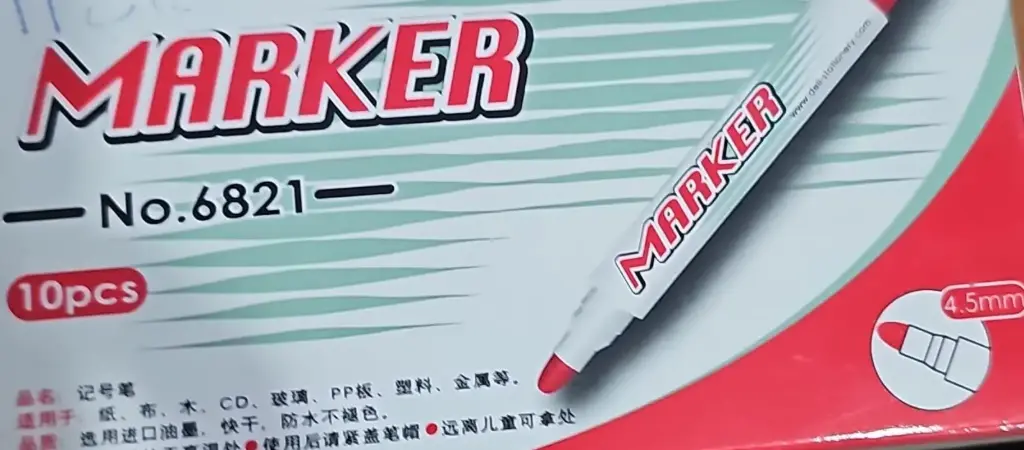 ROUND MARKER RED قلم ماركر مبروم 