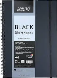 Sketch book A4 دفتر رسم دوبل رسور ورق اسود 