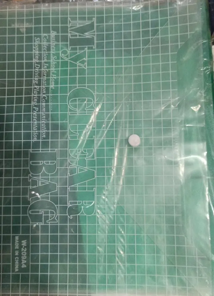 12/pack A4 فايل مخطط مع كبسة 