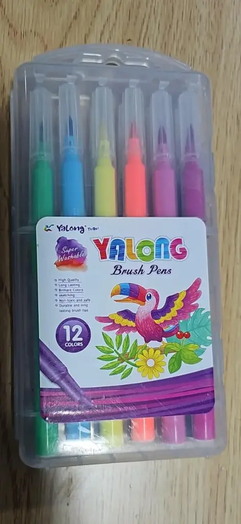 12pc - Washable تلوين ماء بعلبة بلاستك 