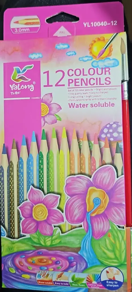 12pc - تلوين خشب مائي مع ريشة 