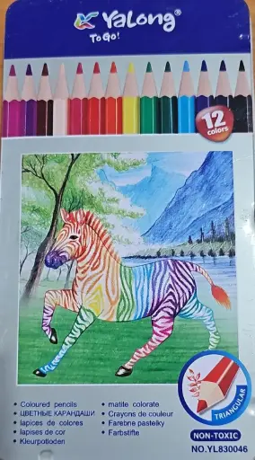 [YL830046] 12pc - تلوين خشب مثلث بعلبة المنيوم