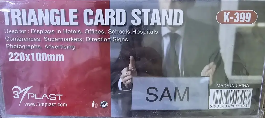 220*100mm ستاند مكتب بلاستك كبير مثلث 