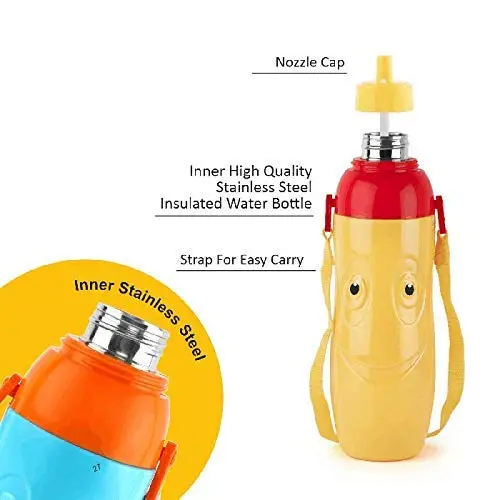 Cello Smiley Stainless insulate water bottle 600ml مطرة ماء