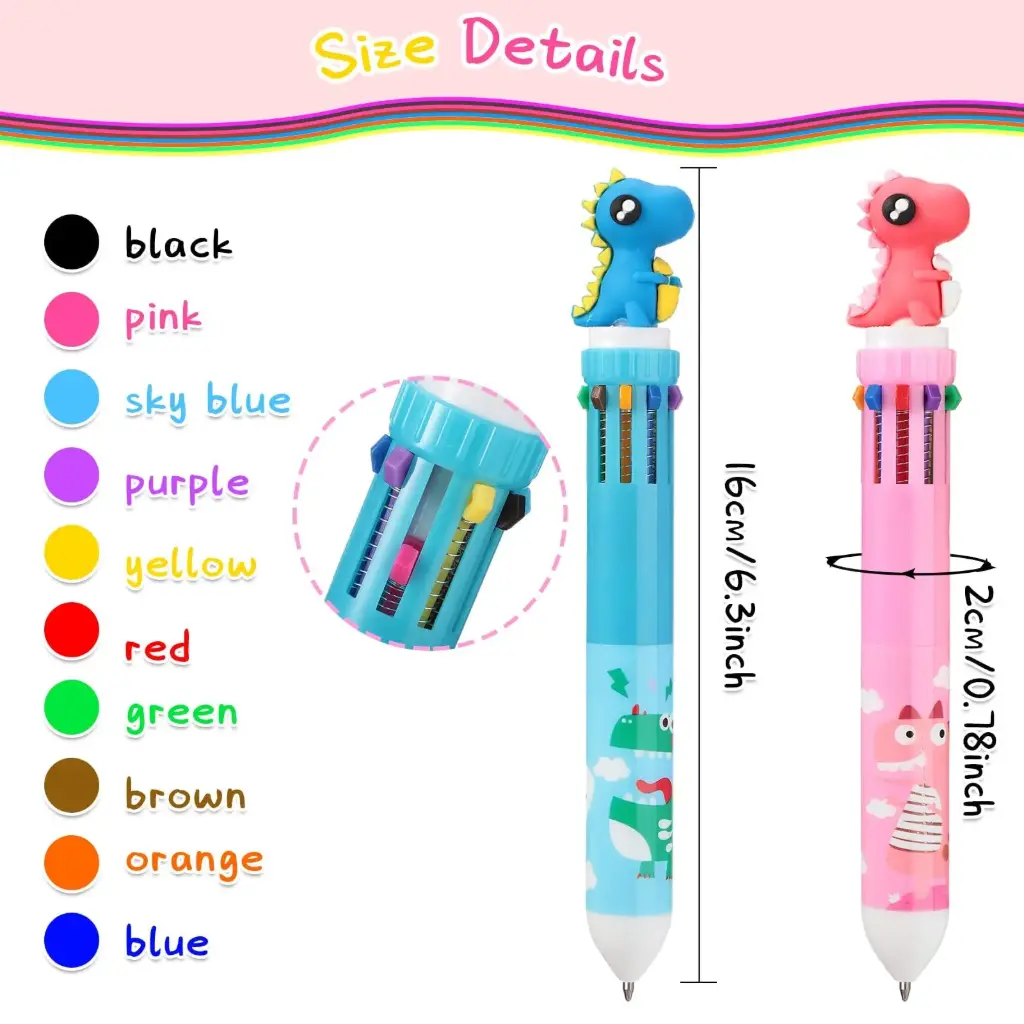 PEN 10 COLORS قلم حبر 10 كبسات