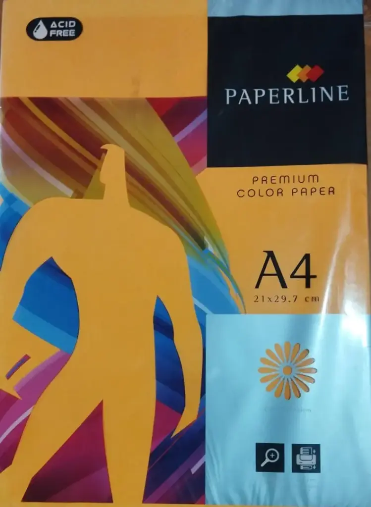 [paperline21*29.7] ورق تصوير ملون 500 ورقة a4  75gsm برتقالي 21*29.7cm