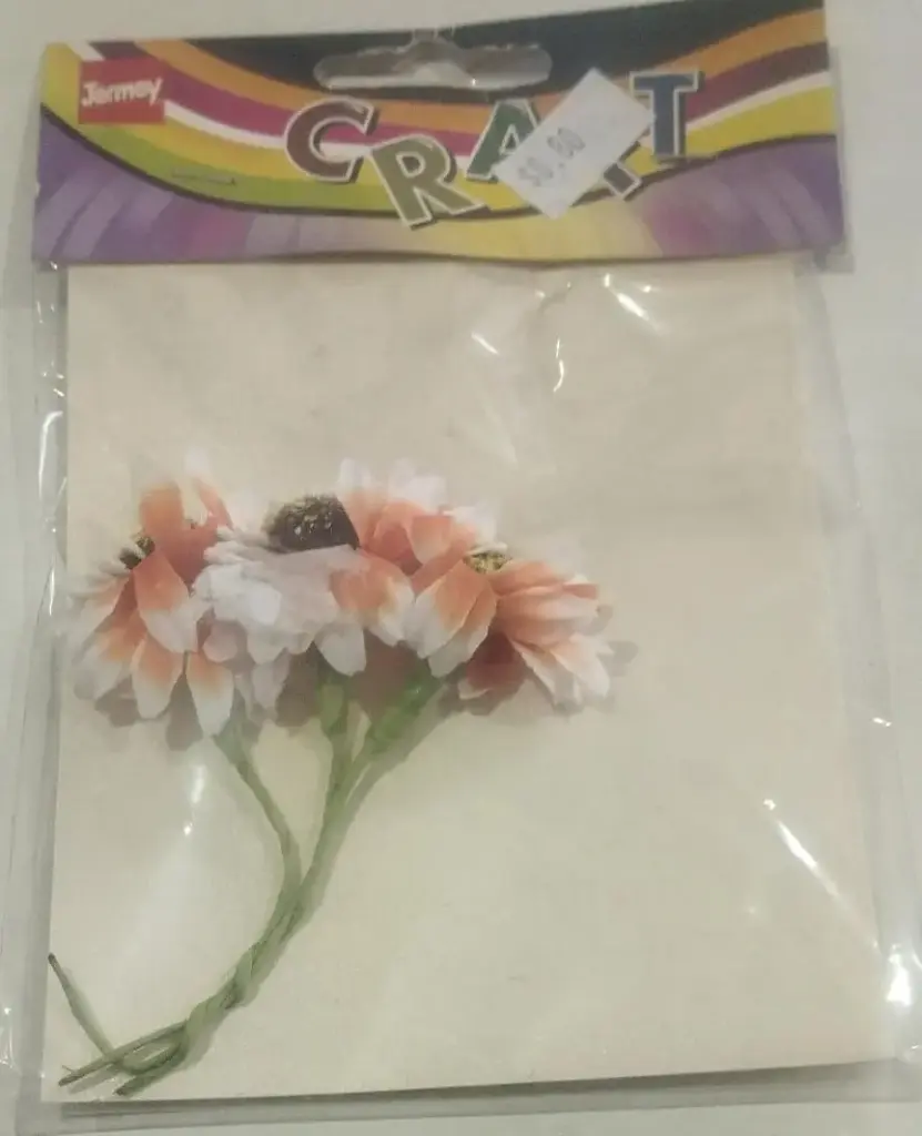 فنون اشكال وردة نايلون ثلاث وردات داخل كيس