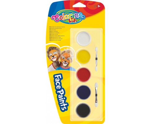 Bezpieczne Dla Skóry Farbki Farby Do Malowania Twarzy 5 Kolorów تلوين على الوجه 