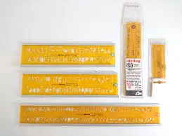  Rotring  Lettering Template مسطرة 2.5 mm، 3.5 mm، 5 mm