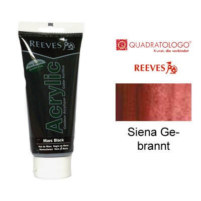 Reeves Acrylic Color Tube 75ml-Burnt Sienna