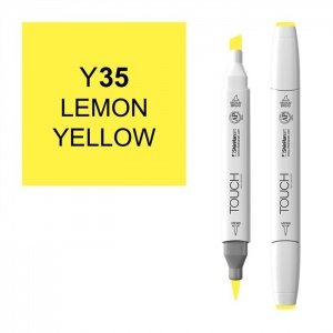ShinHan Art 1210035-Y35 Twin Lemon Yellow Marker  White