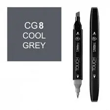 ShinHan Art 1112080-CG8 Twin Cool Grey 8 Marker  Black