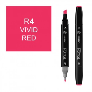 ShinHan Art 1110004-R4 Twin Vivid Red Marker  Black