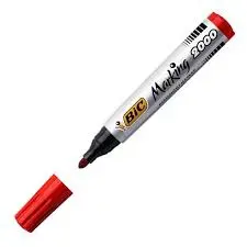 BIC ECOlution 2300 Permanent Marker Pen - Red Thick Chisel Tip