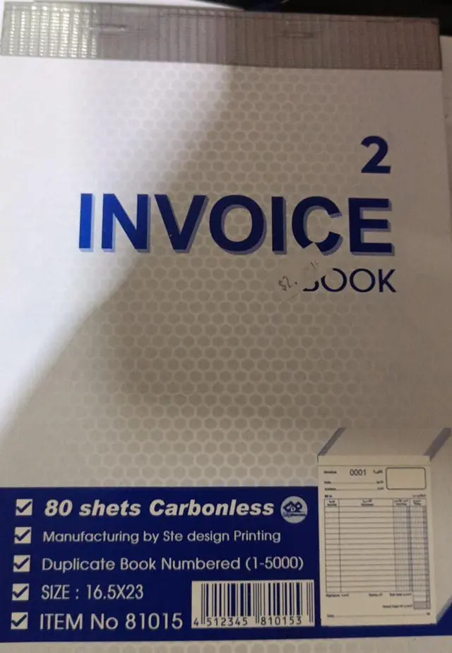 دفتر فواتير كبير 40 فاتورة نسختين///