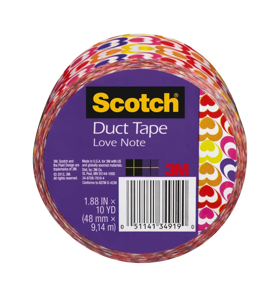 Quatrefoil Scotch Duct Tape, 1.88" X 10Yd 3M Tape 910-HRT-C تلزيق