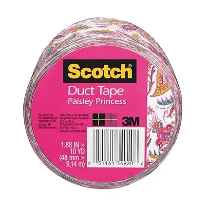 Scotch Brand Duct Tape, Paisley Princess, 1.88" X 10 Yards تلزيق