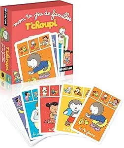 [b-8] لعبة Nathan - لعبة بطاقات 'T'Choupi Mon Premier Jeu de Familles' [النسخة الفرنسية] 