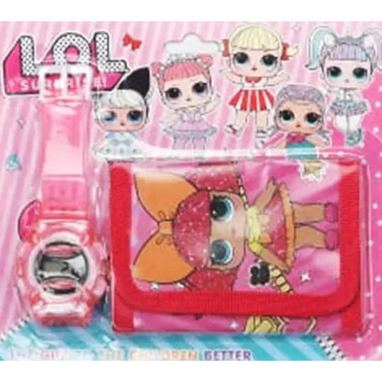 [AKH-20580] ساعة مع جزدان اطفال بنت  PAW PATRL STYLES