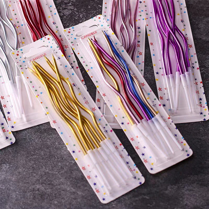 [6948534067025] شمع عيد ميلاد لون ذهبي  PARTY CANDLES 